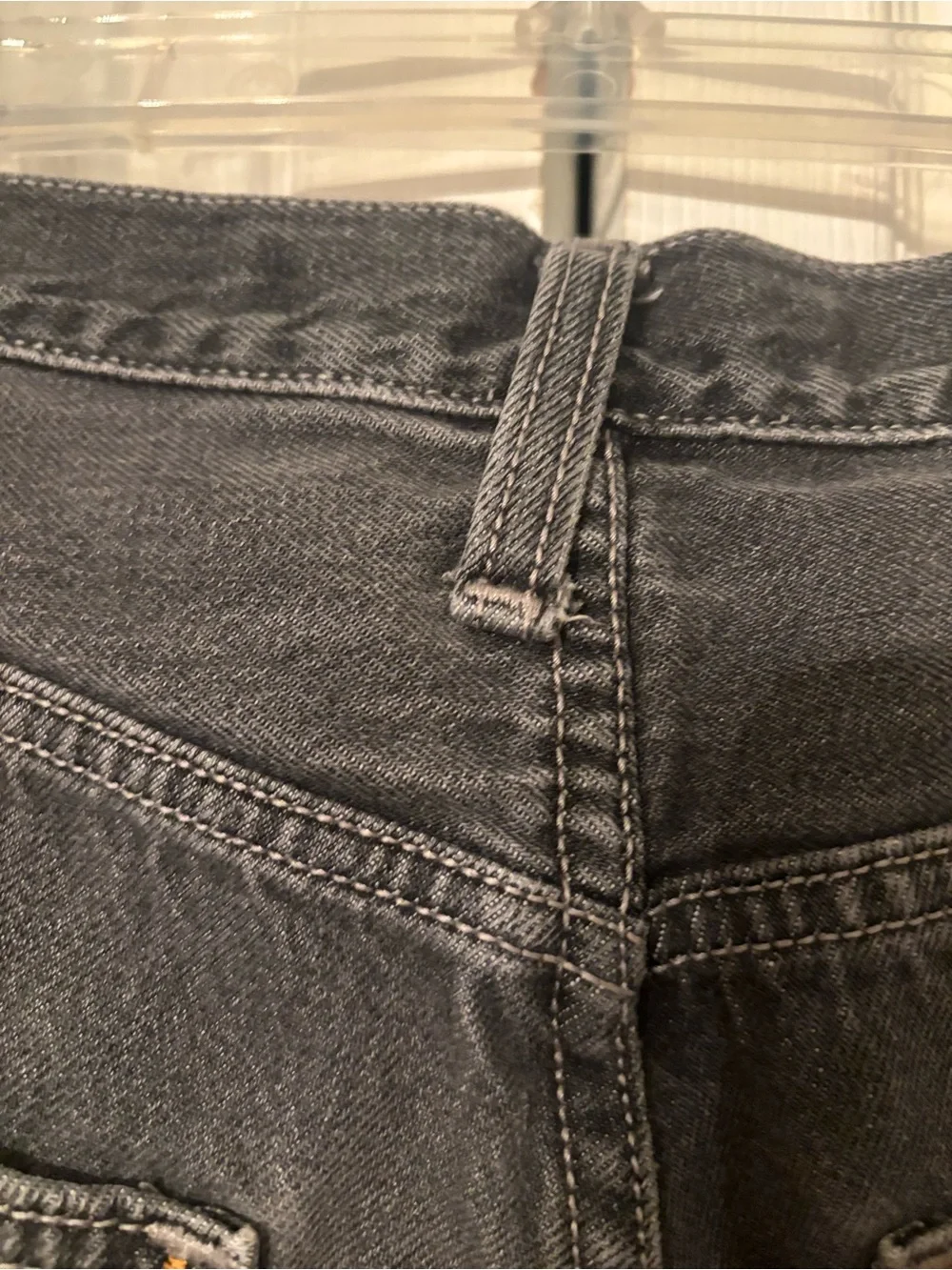 Vintage Silvertab Baggy Stonewashed Black Jeans w/2 Errors -SIZE 30-34-Good Cond